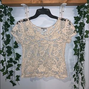 See through woven crop top